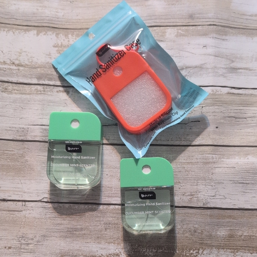Bpure Green and Orange Hand Sanitizer Set